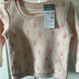 Primark Blush Pink Rose Kids Sweatshirt
